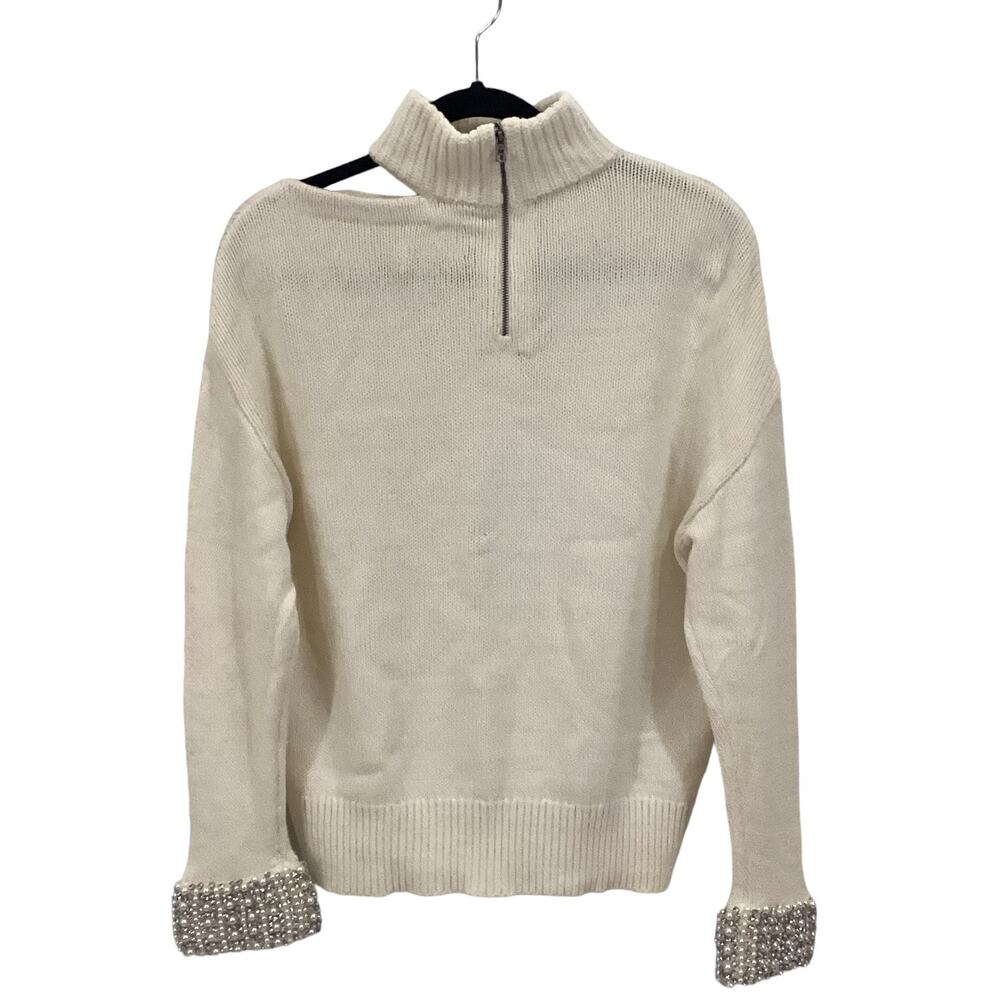 Alice‎ + Olivia Gemini Turtleneck Sweater Wool Blend Knit Soft White Size Small - Picture 11 of 14